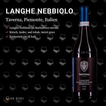 2021 Langhe Nebbiolo Tech, Taverna Wines, Barbaresco, Italien